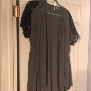 Crochet shoulder cardigan